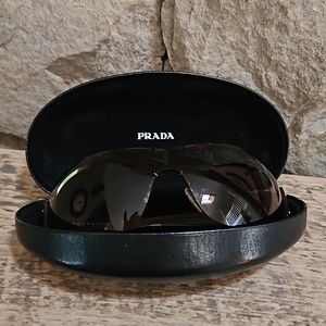 Prada wrap shield sunglasses